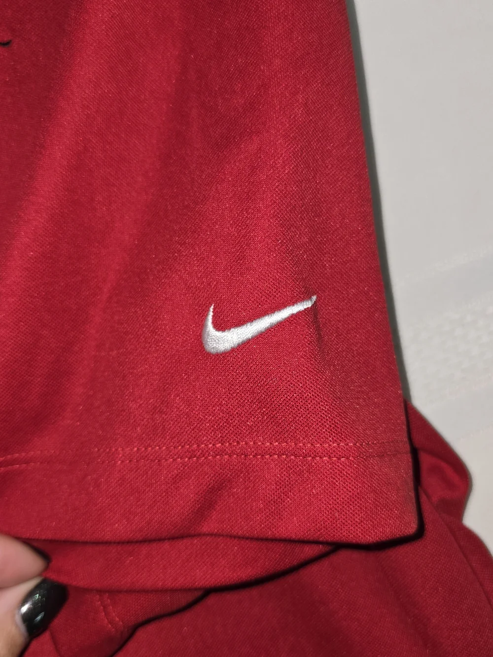 Nike Golf Barstool Sports Dri-Fit red polo shirt